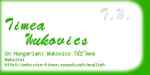 timea wukovics business card